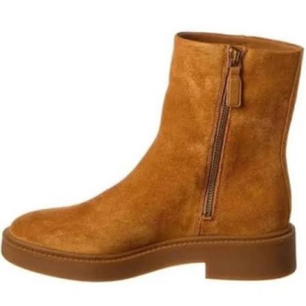 Women’s Vince Kady Tan Suede Ankle Boots - Side Zip Size 6M